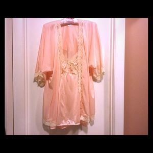 Vintage 3 Pc Pink Baby Doll Set Petite